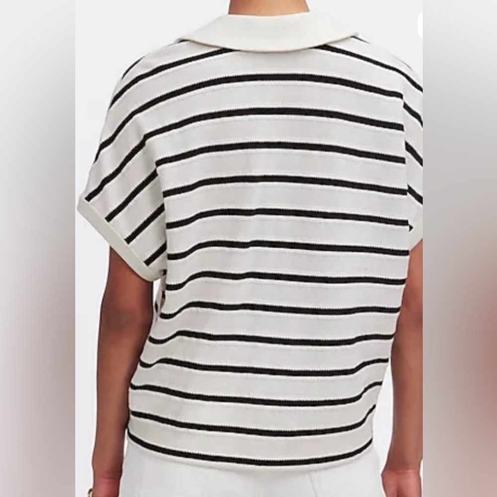 Madewell Relaxed V-Neck Polo Shirt Size XS 🖤🖤🖤 - Picture 4 of 9